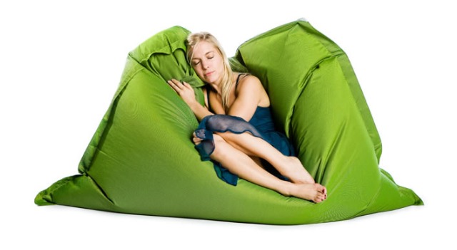 Pouf da giardino, blu scuro, polistirolo ricicla…